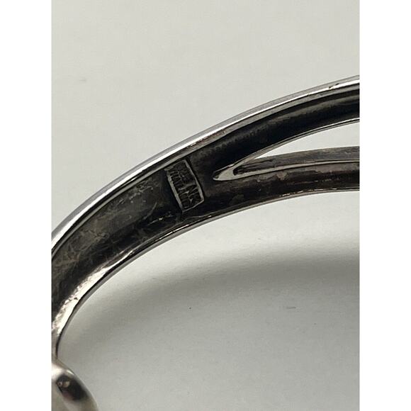 NK Thailand Sterling Silver Cuff Bracelet Green Turquoise Southwest Style - Picture 5 of 7